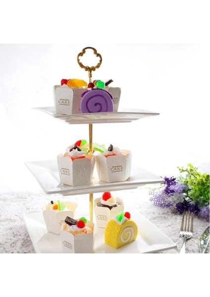 Sv2 3 Katmanlı Gümüş Stili 1 Takım 2 Veya 3 Katmanlı Kek Tabağı Standı (Plaka Dahil Değil) Kolu Taç Uydurma Metal Düğün Parti Silvergolden (Yurt Dışından) fırsatları