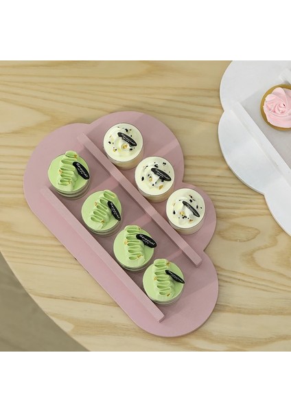 18CM Pembe Tarzı Bulut Tartlet Sahipleri Meyve Tart Ahşap Tepsiler Tatlı Masa Uydurma Ev Dekorasyon Kek Araçları Pembeyeşilbeyaz Yemek Fotoğrafçılığı (Yurt Dışından) indirimleri