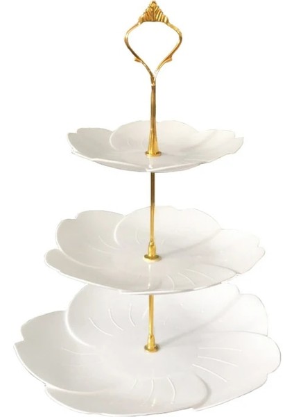 No.3 Tarzı 4 Modeller 3 Katmanlı Plastik Kek Standı Ikindi Çayı Düğün Tabakları Parti Sofra Bakeware Kek Dükkanı Üç Katmanlı Kek Raf Tepsisi (Yurt Dışından)