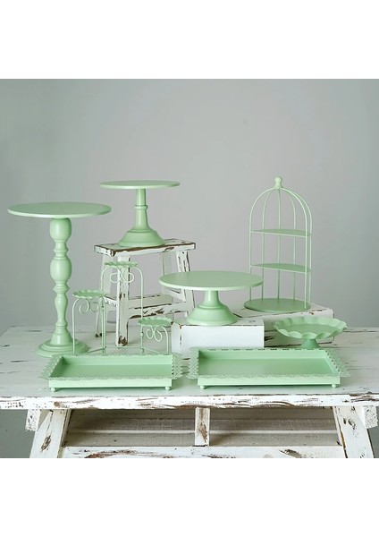 10CM Tarzı Sweetgo Yeşil Kek Standı Kek Tepsileri Araçları Ev Dekorasyonu Parti Tatlı Masası Tedarikçileri Parfüm Makyaj Depolama Sahipleri (Yurt Dışından) modelleri