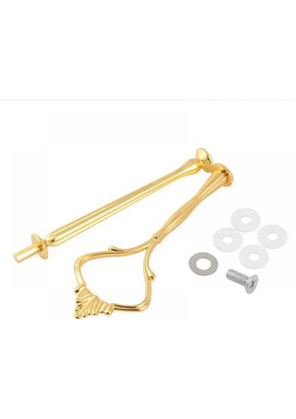 3 Katmanlı Altın Tarzı 1 Takım Katmanlı Kek Tabağı Stand Kolu Taç Uydurma Metal Düğün Parti Silvergolden (Plaka Yok) (Yurt Dışından) indirimleri