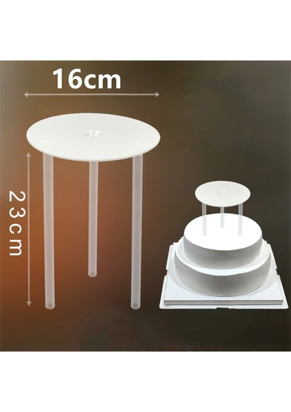 8 Inç Tarzı Inç Çok Katmanlı Kek Standı Asma Conta Destek Çerçevesi Yuvarlak Tatlı Destek Ara Parçası Kazık Braketi Pişirme Araçları (Yurt Dışından)