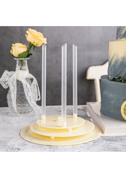 8 Inç Tarzı Inç Çok Katmanlı Kek Standı Asma Conta Destek Çerçevesi Yuvarlak Tatlı Destek Ara Parçası Kazık Braketi Pişirme Araçları (Yurt Dışından) indirimleri