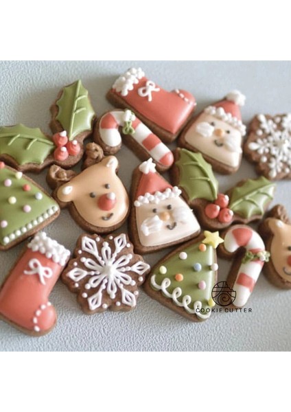 2 Adet Çelenk Tarzı Noel Kurabiye Kesici Seti Şeker Bisküvi Kalıbı Kar Tanesi Elk Çelenk Noel Yeni Yıl Teması Plastik Kesiciler Kalıp Pişirme Kalıbı (Yurt Dışından) indirimleri