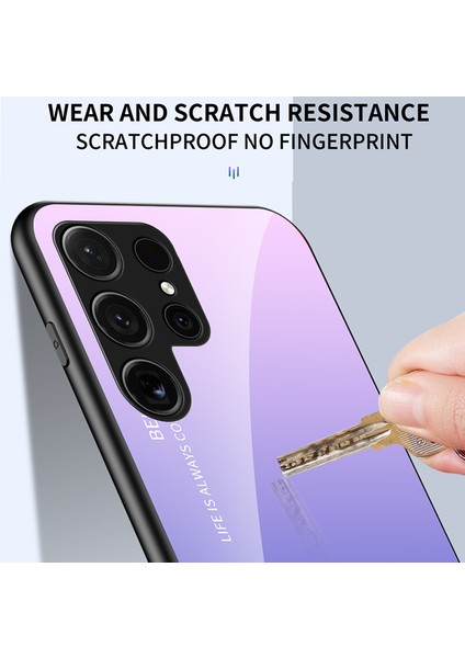 Samsung Galaxy S24 Ultra Temperli Cam Kılıf Pc+Tpu Koruyucu Telefon Kapağı (Yurt Dışından) fiyatları