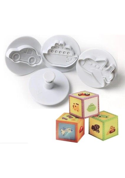 3 Adet Yuvarlak Stil Et Uçak, Araç, Tank, Araba Şekli Plastik Bisküvi Kurabiye Kesiciler Fondan Pasta Kalıbı Pasta Süsleme Aletleri Şeker Kalıpları (Yurt Dışından) modelleri