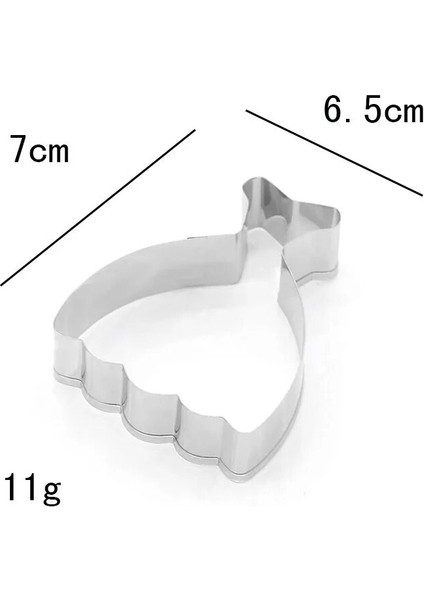 Açık Gri Tarzı Moda Elbise Çerez Kesici Paslanmaz Çelik Bisküvi Bıçağı Pişirme Meyve Kesim Mutfak Aletleri Kabartma Baskı (Yurt Dışından) fiyatları