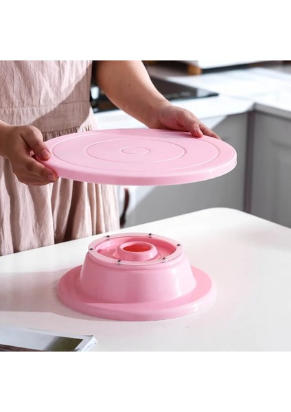 Pembe Tarzı Beeman Dıy Kek Pikap Pişirme Silikon Kalıp Kek Tabağı Dönen Yuvarlak Kek Dekorasyon Araçları Döner Masa Pasta Kek Standı (Yurt Dışından) indirimleri