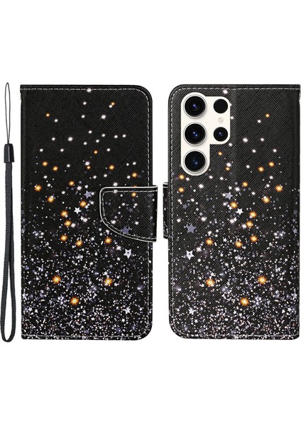Samsung Galaxy S24 Ultra Pu Deri Kılıf Çapraz Doku Telefon Stand Kapağı Kayışla (Yurt Dışından)