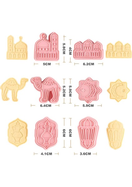 B Tarzı Et Dinozor Şekli Çerez Kesiciler Plastik 3D Karikatür Basılabilir Bisküvi Kalıbı Çerez Damgası Mutfak Pişirme Pasta Bakeware (Yurt Dışından)