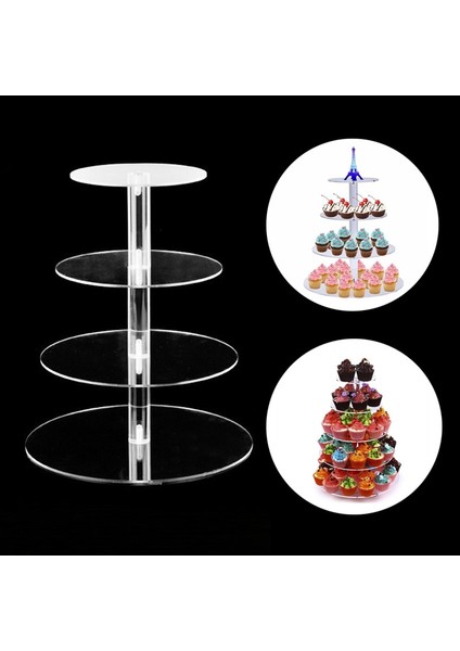 3 Katmanlı Stil Akrilik Kristal Düğün Pastası Standı Plaka Yuvarlak Kek Teşhir Rafı Şeffaf Cupcake Standı Mutfak Kek Dekorasyon Araçları (Yurt Dışından) fiyatları