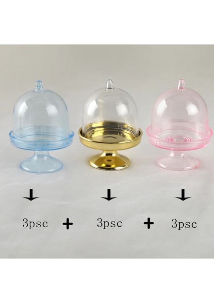 Açık Gri Tarzı Lot Mini Plastik Cupcake Standı Ikindi Çayı Pasta Dekorasyon Takı Ekran Standı Şeker Kutusu (Yurt Dışından)