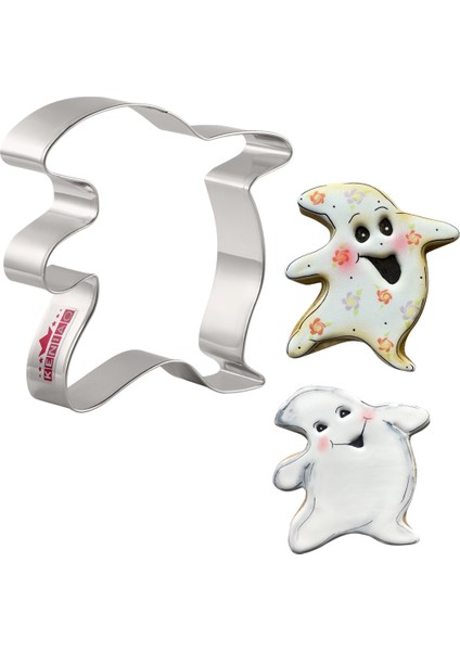 Kenıao Cadılar Bayramı Hayalet Kurabiye Kesici x 9.2 cm Bisküvi Fondan Ekmek Sandviç Kalıbı - Paslanmaz Çelik - Janka Tarafından (Yurt Dışından)