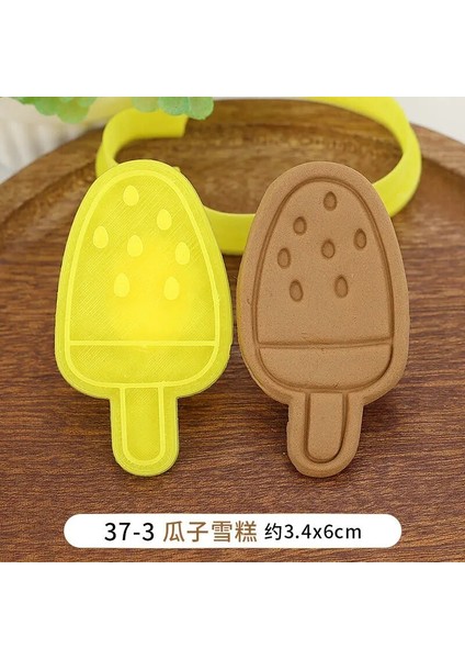 No.3 Tarzı Dondurma Karikatür Bisküvi Kalıp Popsicle Koni Ev 3D Üç Boyutlu Presleme Çerez Kesici Pişirme Aracı Mutfak Dıy Araçları (Yurt Dışından)