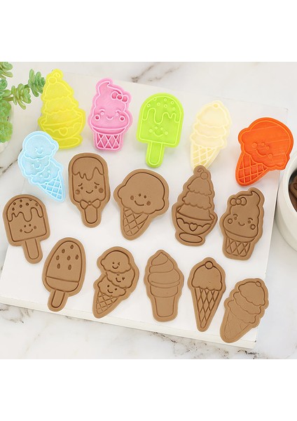 No.3 Tarzı Dondurma Karikatür Bisküvi Kalıp Popsicle Koni Ev 3D Üç Boyutlu Presleme Çerez Kesici Pişirme Aracı Mutfak Dıy Araçları (Yurt Dışından) modelleri