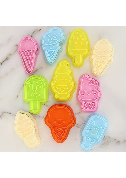 No.3 Tarzı Dondurma Karikatür Bisküvi Kalıp Popsicle Koni Ev 3D Üç Boyutlu Presleme Çerez Kesici Pişirme Aracı Mutfak Dıy Araçları (Yurt Dışından) indirimleri