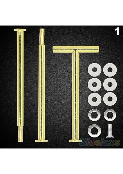 Altın T Şekli Stili 1 Takım Kek Plaka Standları Multistyle Katmanlı Plaka Kolu Montaj Donanım Çubuk Aracı Kek Plaka Standı Düğün Doğum Günü Pastası Standı (Yurt Dışından)