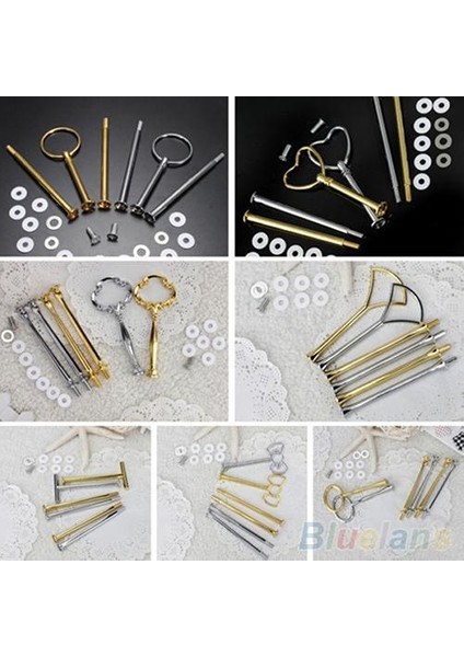 Altın T Şekli Stili 1 Takım Kek Plaka Standları Multistyle Katmanlı Plaka Kolu Montaj Donanım Çubuk Aracı Kek Plaka Standı Düğün Doğum Günü Pastası Standı (Yurt Dışından) modelleri