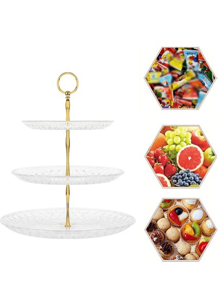 Gümüş Kutup Stili S Beden 3-Tier Pasta Ikindi Çayı Düğün Parti Çerçeveli Zarif Cupcake Standı Tatlı Kek Meyve Ekran Avrupa Taşınabilir Servis Tepsisi (Yurt Dışından) fiyatları