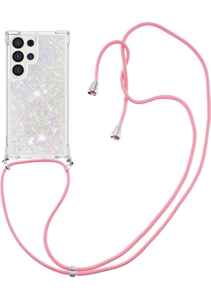 Samsung Galaxy S24 Ultra Akan Şelale Telefon Kapağı Lanyard ile (Yurt Dışından)