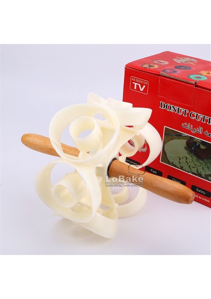 Çap 7.8cm Manuel Plastik 6-Daire Çörek Kesici Çörek Bisküvi Kurabiye Fondan Hamur Yapıcı Fırın Aletleri Için Ahşap Saplı (Yurt Dışından) fiyatları