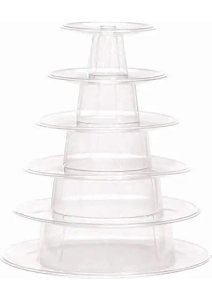 6 Katlı Stil Macaron Kule Katmanları Cupcake Vitrin Tutucu Acıbadem Kurabiye Ekran Kek Standı Doğum Günü Partisi Düğün Dekorasyon Parti Araçları (Yurt Dışından)