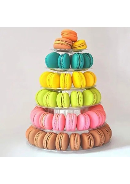 6 Katlı Stil Macaron Kule Katmanları Cupcake Vitrin Tutucu Acıbadem Kurabiye Ekran Kek Standı Doğum Günü Partisi Düğün Dekorasyon Parti Araçları (Yurt Dışından) fiyatları