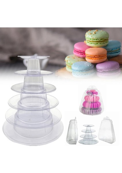 6 Katlı Stil Macaron Kule Katmanları Cupcake Vitrin Tutucu Acıbadem Kurabiye Ekran Kek Standı Doğum Günü Partisi Düğün Dekorasyon Parti Araçları (Yurt Dışından) fırsatları