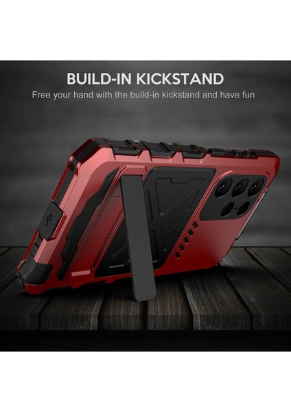 Samsung Galaxy S24 Ultra Kickstand Telefon Kasası Askeri Sınıf Şok Geçirmez Kapak (Yurt Dışından)
