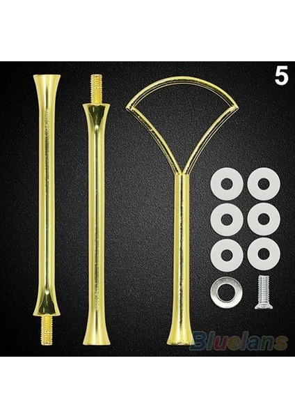 Altın Yelpaze Şekli Stili 1 Takım Kek Plaka Standı Katmanlı Plaka Kolu Uydurma Donanım Çubuk Aracı Kek Plaka Düğün Doğum Günü Pastası Için Standı Aracı (Yurt Dışından)