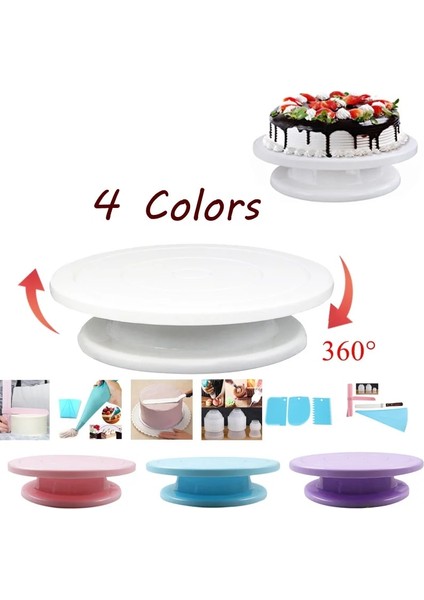 Spatula 8 Inç 32CM Tarzı Gıda Sınıfı Plastik Kek Döner Tabla Döner Kek Hamur Bıçağı Dekorasyon 10 Inç Kremalı Kek Stand Kek Döner Tabla Sıcak Sal (Yurt Dışından)