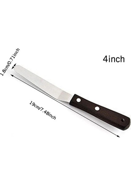 Spatula 4 Inç 19 cm Stili 4 Renk 11 "döner Döner Plaka Dekorasyon Kek Döner Tabla Mutfak Teşhir Standı Kek Döner Plaka Dekor Standı Beyaz (Yurt Dışından)