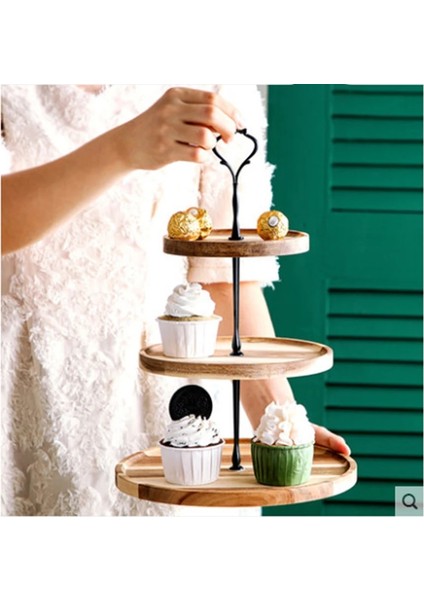 2 Katmanlı Bir Stil Katlı Ayrılabilir Kek Standı Ahşap Avrupa Tarzı Pasta Cupcake Meyve Tabağı Hizmet Tatlı Tutucu Düğün Parti Ev Dekorasyonu (Yurt Dışından) fiyatları