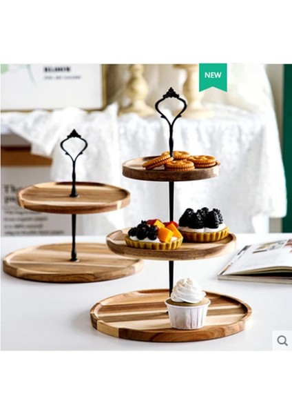 2 Katmanlı Bir Stil Katlı Ayrılabilir Kek Standı Ahşap Avrupa Tarzı Pasta Cupcake Meyve Tabağı Hizmet Tatlı Tutucu Düğün Parti Ev Dekorasyonu (Yurt Dışından) modelleri