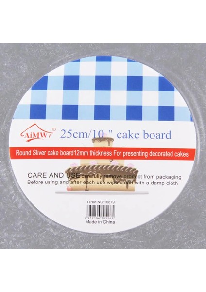 B 25CM Stili Yuvarlak Kek Standı Kek Tutucu Pişirme Araçları Kek Taşıyıcı Transfer Panosu Uygun Döner Tabla Düğün Doğum Günü Partisi (Yurt Dışından)