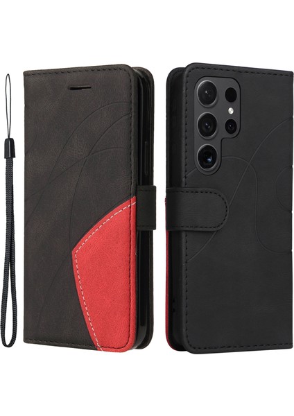 Samsung Galaxy S24 Ultra Ekleme Pu Deri Telefon Kapağı Cüzdan Telefon Kılıfı (Yurt Dışından)