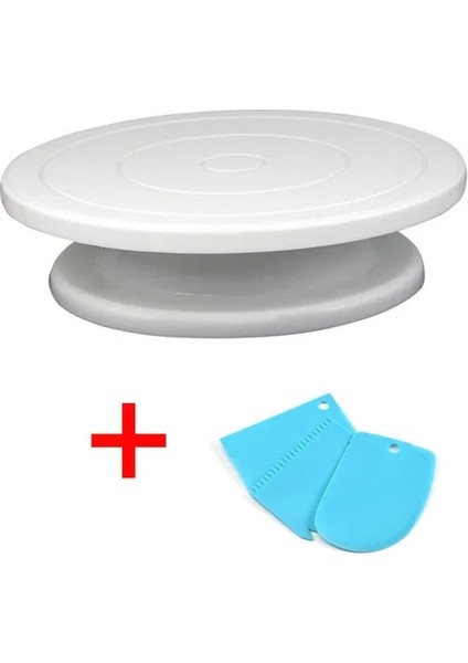 A2 Stili Yüksek Li Plastik Kek Döner Tabla Döner Kek Plastik Hamur Bıçağı Dekorasyon 10 Inç Kremalı Kek Standı Kek Döner Tabla (Yurt Dışından)