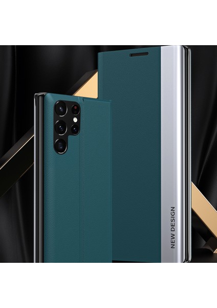 Samsung Galaxy S24 Ultra Anti-Çizelge Deri Elektrapkülat Standı Telefon Kapağı (Yurt Dışından) fiyatları