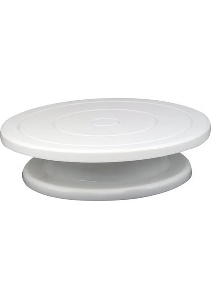 Beyaz Stil Dıy Tava Pişirme Araçları Plastik Kek Araçları Döner Tabla Döner Plastik Hamur Bıçağı Kek Dekorasyon Kremalı Kek Standı Döner Tabla (Yurt Dışından)