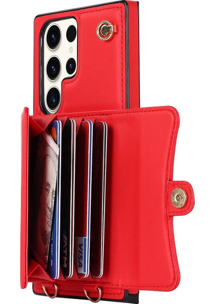 Samsung Galaxy S24 Ultra Rfıd Engelleme Kart Yuvaları Kapak Telefon Kartı Kılıfı (Yurt Dışından)