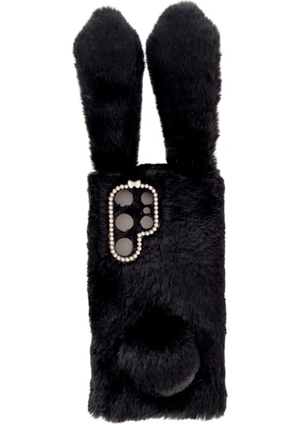 Samsung Galaxy S24 Ultra Sıcak Kabarık 3D Tavşan Kulakları Telefon Kapağı (Yurt Dışından)