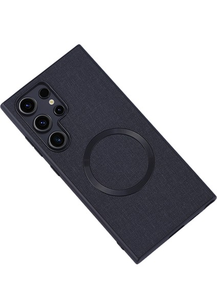 Samsung Galaxy S24 Ultra Manyetik Telefon Kılıfı Anti-Fall Tpu+Bez Kapağı Magsafe ile Uyumlu (Yurt Dışından)