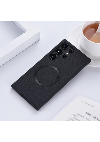 Samsung Galaxy S24 Ultra Manyetik Telefon Kılıfı Anti-Fall Tpu+Bez Kapağı Magsafe ile Uyumlu (Yurt Dışından) indirimleri