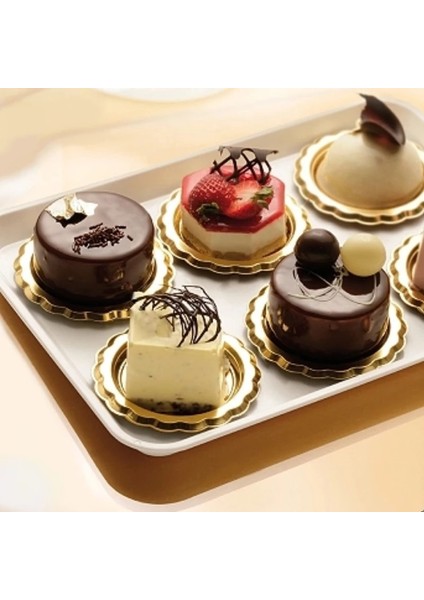 No.5 Tarzı Ake Plaka Gıda Sınıfı Altın Muffin Cupcake Tatlı Tepsi Görüntüler Düğün Doğum Günü Pastası Alt Araçları Yuvarlak Kek Kurulu Tabanı (Yurt Dışından) indirimleri
