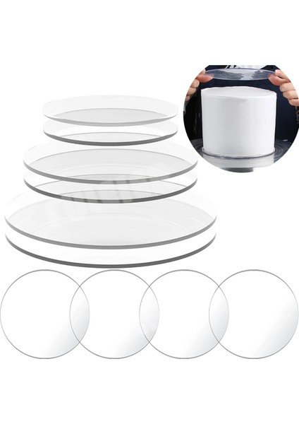 15CM-4PCS Tarzı Akrilik Yuvarlak Kek Diskleri Uzun Boylu Çift Varil Kek Akrilik Disk Katmanı Dıy Sanat Boş Tahta Kek Topper Pişirme Kek Dekorasyon Aracı (Yurt Dışından) fiyatları