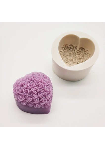 K390 Stili 3D Silikon Sabun Kalıp Kalp Aşk Gül Çiçek Çikolata Kalıp Mum Polimer Kil Kalıpları El Sanatları Sabun Baz Aracı K388 Için Dıy Formları (Yurt Dışından)