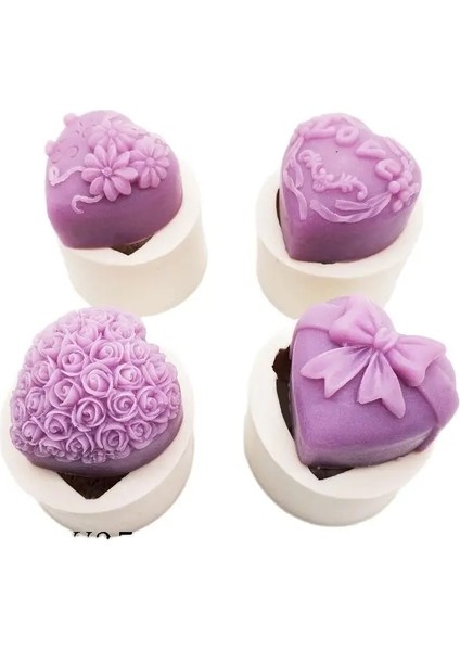 K390 Stili 3D Silikon Sabun Kalıp Kalp Aşk Gül Çiçek Çikolata Kalıp Mum Polimer Kil Kalıpları El Sanatları Sabun Baz Aracı K388 Için Dıy Formları (Yurt Dışından) fiyatları