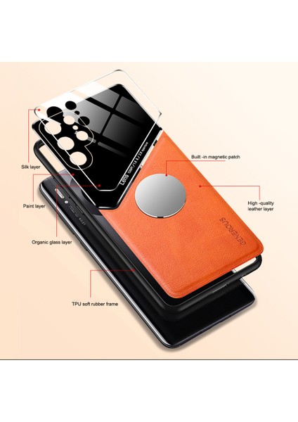 Samsung Galaxy S24 Ultra Manyetik Araç Montajı Arka Guard Pu+Tpu+Pc Kapağı (Yurt Dışından) fırsatları