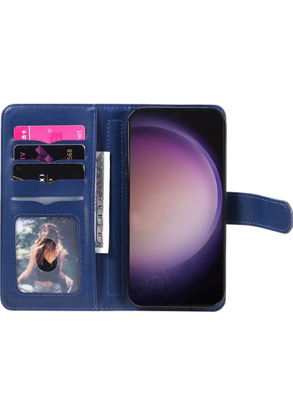 Samsung Galaxy S24 Ultra Deri Stand Cüzdan Akıllı Telefon Kapağı (Yurt Dışından)