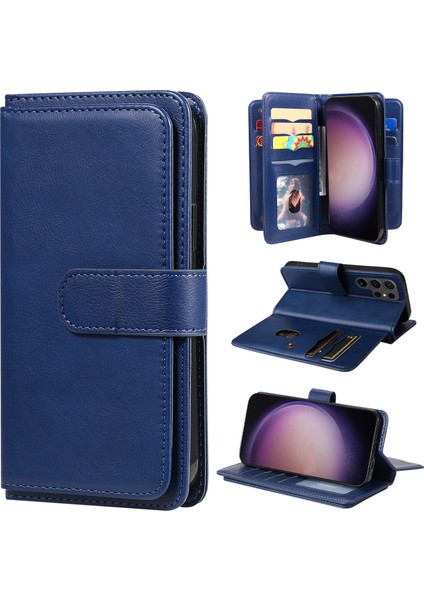 Samsung Galaxy S24 Ultra Deri Stand Cüzdan Akıllı Telefon Kapağı (Yurt Dışından)